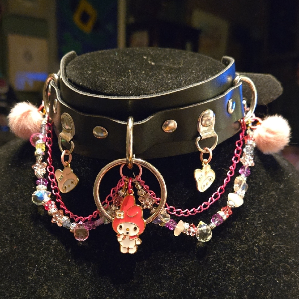 Whimsigoth Black Choker With My Melody